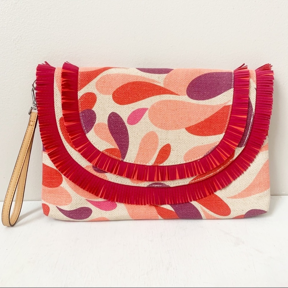 Vera Bradley Fringed Wristlet Summer Splash Summer Evenings NWT